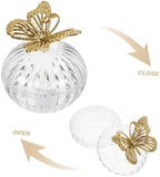 DECHOUS 12pcs Candy Box: Clear Plastic Wedding Favor Candy Boxes - Gold Plated Butterfly European Style Round Bottom Storage Case For Party Home Daily Use