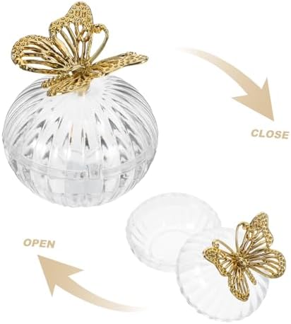 DECHOUS 12pcs Candy Box: Clear Plastic Wedding Favor Candy Boxes - Gold Plated Butterfly European Style Round Bottom Storage Case For Party Home Daily Use