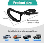 Car Adjustable Grab Handle, Portable Auto Door Safety Supporting Grab Band for Elderly Disabled with Nylon Grip, Vehicle Mobility Assist Device for Car Truck Lorry (Black)