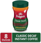 Folgers Classic Decaf Instant Coffee, 8 Ounce