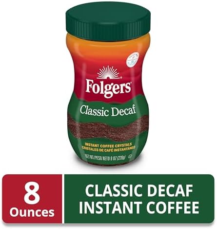 Folgers Classic Decaf Instant Coffee, 8 Ounce