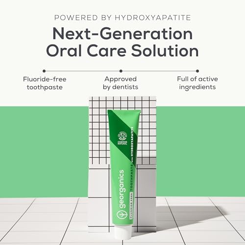 Georganics Fluoride Free Toothpaste Fennel 2.6fl oz – Mint Free Toothpaste - hydroxyapatite Enamel Care - Natural Vegan Toothpaste - Sensitive Teeth - Plastic Free Aluminium Tube