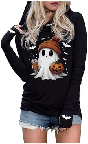 CHUNTIANRAN Hoodies Shirts for Women Early Fall Long Sleeve Tops Vintage Graphic Outfits Tops Fashion Pullover Tees 2025