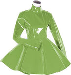 Long Sleeve Women Dress Turtleneck Dress for Women PVC Leather Elegant Party Dress Dress Plus Size Bridesmaid Dress,Fruit Green,XXXL
