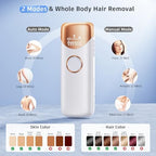 Ubroo Laser Hair Removal with 5℃ Ice Cooling,Hand-held Hair Removal Device IPL Hair Removal for Women and Men,Reduce Hair Regrowth,Full Body Use for Legs,Bikini,Armpits（Gold）
