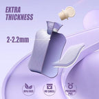 FORICOM Hot Water Bottle for Pain Relief, Hot Water Bag for Back Pain, Heating Pad 2Liter, Non Toxic and Rubber, Hot and Cold Therapy,Made in PVC
