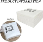 Funny Dog Quotes Cocktail Napkins, 100 Pack Happiness Has Paws Saying Disposable Beverage Paper Cocktail Napkins For Party Table Decor 100Pcs 4.5 x 4.5 2-ply (Happiness Has Paws)