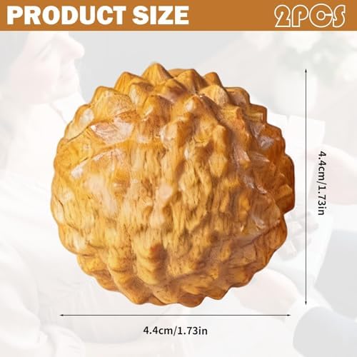 2 Pcs Wooden Massage Ball,Labor Comb for Pain,Acupressure Ball,Hand Massage Ball,Spiky Stress Relief,Natural Labor and Delivery Essentials for Massage Tools Wooden Crafts