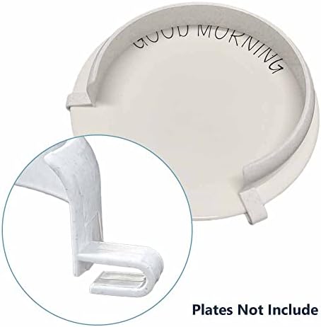 Food Plate Clip-On Guard, Reusable Scooping Food Spill Prevention Eating Aid for Elderly, Parkinson Patients, Bedridden, Disabled