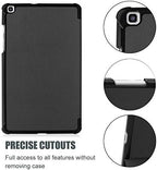 ProCase Slim Case for Galaxy Tab A 8-inch 2019 T290 T295, Light Cover Trifold Stand Hard Shell Folio Case for 8.0 inch Galaxy Tab A 2019 Without S Pen Model SM-T290 (Wi-Fi) SM-T295 (LTE) –Black