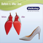 UNIKSTEP 2 Pairs (4 Pieces) Shoe Sole Protectors, Wave Pattern Shoe Bottom and Heel Non Slip Grips