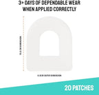 Omnipod 5 Overpatches, CGM Adhesive Patches for Sensitive Skin. Waterproof & Sweatproof for 3+ Days of Protection, Pre-Cut Adhesive Tape, Durable, Hypoallergenic, Easy to Apply. 20 Pack