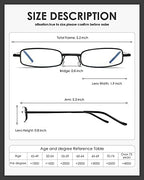 3 Pack Slim Pocket Reading Glasses for Men Women Blue Light Blocking Compact Readers Spring Hinge Metal Frame