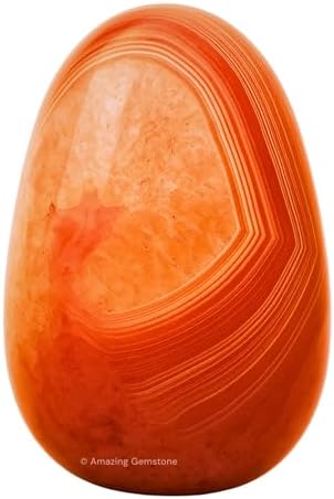 Amazing Gemstone Carnelian Crystals and Healing Stones Tumbled - 1 oz Carnelian Stone Gem Stones, Natural Healing Stones for Energy Balance, Stress Relief - Premium Polished Gems Rocks for Meditation