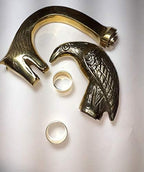 2 Wolf Head Brass Handle Walking Stick Design Vintage Walking Stick in Chrome Finish