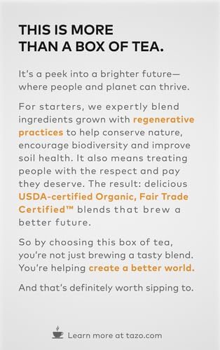 TAZO Organic Chai Black Tea Bags, Caffeinated tea, 16 Total Bags