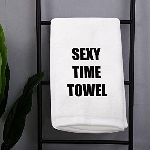 WZMPA Sexy Time Wash Towel Naughty After Cum Gift Gag Wash Cloth Adult Humor Gift for Boyfriend Gilfriend Couple Wife Husband (Sexy Time)