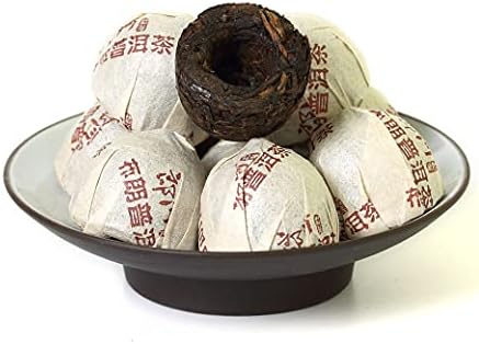 Puerh Tea Cake 80Pcs / 15.87oz 2009 Year Ripe Shu Supreme Langhe Bulang Mountain - Chinese Yunnan Puer Pu'er Pu-erh Tea - Mini Tuocha