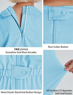 Adaptive Clothing for Women, Anti-Strip Back-Zip Jumpsuit Cotton Romper- Adult Easy Care Onesie for Special Needs