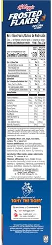 Frosted Flakes Breakfast Cereal, 8 Vitamins and Minerals, Kids Snacks, Large Size, Original, 17.3oz Box (1 Box)