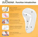 Arch Support Inserts for Women Flat Feet (12 Pieces), Soft Gel Arch Support Insoles for Plantar Fasciitis, Reusable Arch Pads for Foot Pain Relief, One Size Fits Any