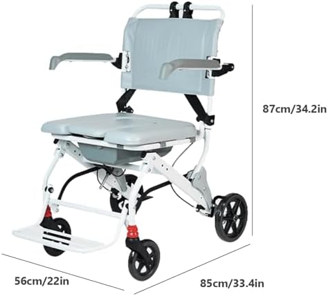 Transport Wheelchair Aluminium Alloy Wheelchair Lightweight Transport Wheelchairs with Adjustable Pedal and Handbrake Manual Wheelchair Mobility aids