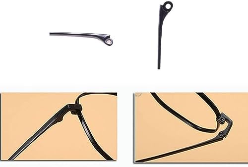 QYAJS 1 Pair Metal Plastic Glasses Replacement Temple Eyeglasses Arms Clear Legs, Screws Washers