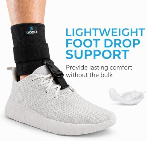 Dosh AFO Foot Drop Brace - Drop Foot Brace for Walking - AFO - Unisex (Black)