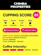 MERA CH!MBA Colombian Coffee: 2 Pack Specialty Grade Ground 454g Medium Roast Arabica Coffee, Smooth, No Bitter