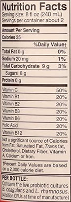 KeVita Master Brew Kombucha Raspberry Lemon, with Live Probiotics, 15.2 Fl Oz