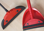 Vileda 158735 Super Classic Broom with Triangular Handle and Super Duster Classic Sweeping Set Broom Set – Red, 16 x 49 cm