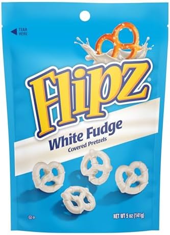 Flipz White Fudge Covered Pretzels - Pack of 3-5 oz Bags - Perfect for Snacking on the go and Stocking the Pantry - Classic Taste Everyone is Sure to Love