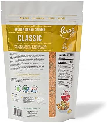 Pereg Bread Crumbs Classic (12 Oz x 6 Pack) – Crispy Breadcrumbs for Coating & Stuffing - Coat Burger, Schnitzel, Vegetables, Meatballs - Kosher Certified - Resealable Packaging