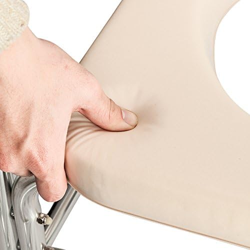 Winado Bedside Commode Chair, 4 in 1 Toilet Rolling Transport Chair with Arms & 4 Brakes, Shower Wheelchair for Adults, Senior, Elderly, Handicap, Disabled (White+ O Shape Cushion)