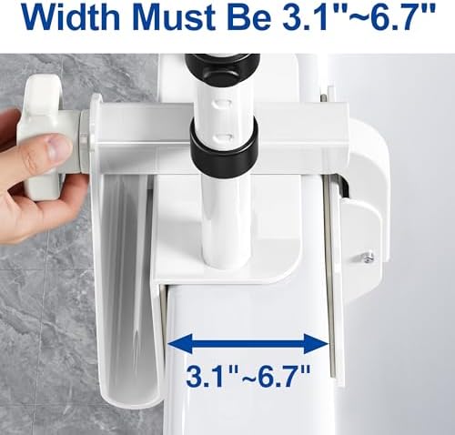 Adjustable Bathtub Safety Rail with Double Grip, 14–18 Inch Height Shower Grab Bar for Seniors, Elderly & Disabled, Non-Slip Tub Side Bar Clamp for Bathroom Support