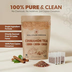100% Ceylon Cinnamon (50 Tea Bags) – Sourced from Sri Lanka Unlike Other Brands - True Ceylon Cinnamon Herbal Tea & Light Flavor - No Additives & Caffeine Free