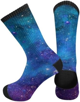MOLIAN Athletic Crew Cushion Socks Unisex Breathable Mid-Calf Socks for Running Workout