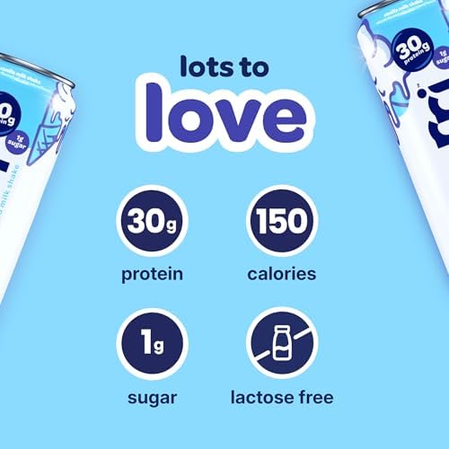 Nurri - 30g Protein Ultra Filtered Milk Shake – Vanilla - Lactose Free, Low Sugar, 150 Calories, 10 Vitamins and Minerals - 11 fl oz, 10 Cans