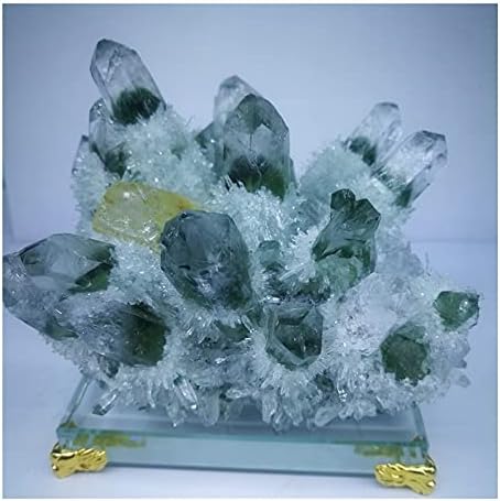 Health & Household Natural Green Ghost Phantom Quartz Crystal Cluster Rock Stones and Crystals Mineral Reiki Healing Specimen Home Deco
