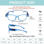 3Colors Reading Glasses with Lights and Magnifier Blue Light Blocking LED Readers Lighted Magnifying Glass