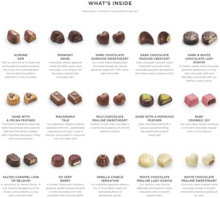 Godiva Gold Assorted Chocolate Gift Box, Belgian Dark and Milk Chocolates with Pralinés, Ganaches & Caramels, Gourmet Gift for Birthdays, Holidays, Kosher, 15 Pc