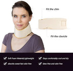 Soft Foam Neck Brace Universal Cervical Collar, Adjustable Neck Support Brace for Sleeping - Relieves Neck Pain and Spine Pressure, Neck Collar After Whiplash or Injury (2.5" Depth Collar, L)