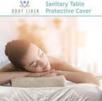 Body Linen Massage Table Cover - Reusable Barrier with Wipe Clean Surface. Waterproof PUL Material, Machine Washable. Protects Massage Table, Warmer and Pad - 1 Pack - Natural