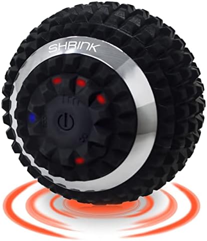 shrink Vibrating Massage Ball with 4-Speeds - Deep Tissue Trigger Point Massage Ball for Relieving Muscle Pain and Tension - Myofascial and Hip Flexor Release Tool for Physical Therapy