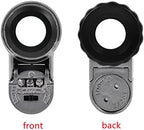 50X/60X Jewelry Loupe Mini Pocket Magnifier Portable Microscope Magnifying Glass with LED UV Lights Jewelers Loupe Magification for Jewelry Diamond Coins Stamps Antiques Currency Detecting