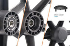 12 Inch Wheelchair Wheels Replacement (1 Pair) 12 1/2 x 2 1/4" Transport Chair Rear Wheel Assembly, Solid Tire Back Wheel for Manual Wheelchairs Replacement Parts, Transfer Chair Accessories