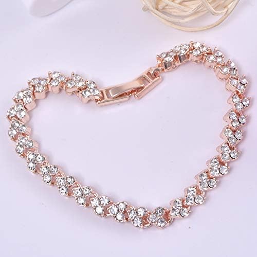 Fuqimanman2020 Cubic Zirconia Tennis Bracelet Elegant Crystal Bracelet Rhinestone Bling Bangles Birthday Holiday Gifts for Women