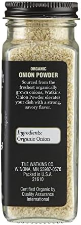 Watkins Gourmet Organic Spice Jar, Onion Powder, 2.8 Oz