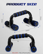 Ergonomic Push Up Bars (2 Pack) - Portable Push Up Handles for Men & Women, Ideal for Home, Gym, or Floor Workouts – Deep Muscle and Strength Training