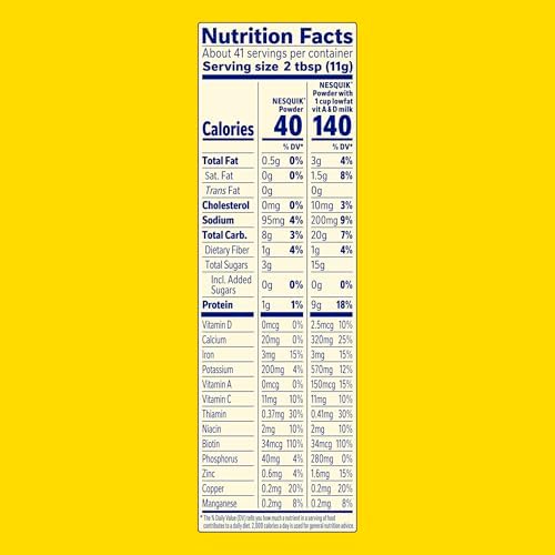 Nesquik Chocolate Powder No Sugar Added, 16 oz